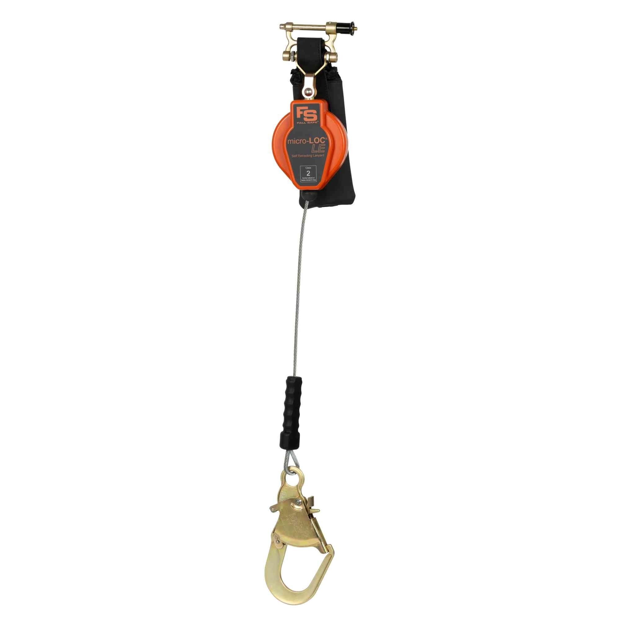 Fall Safe Self-Retracting Lifeline — 8ft. Length, Micro-Loc LE Series, Leading Edge SRL, Rebar Hook, Model# 4286008-1